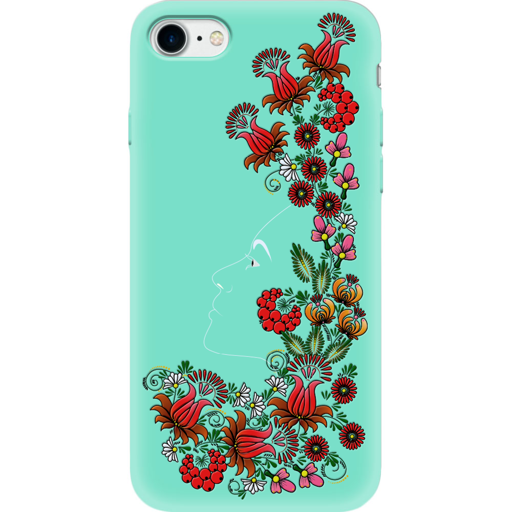 Чехол BoxFace Apple iPhone 7/8 SE  2020 3D Ukrainian Muse Мятный силикон (26205-bk64-35447)