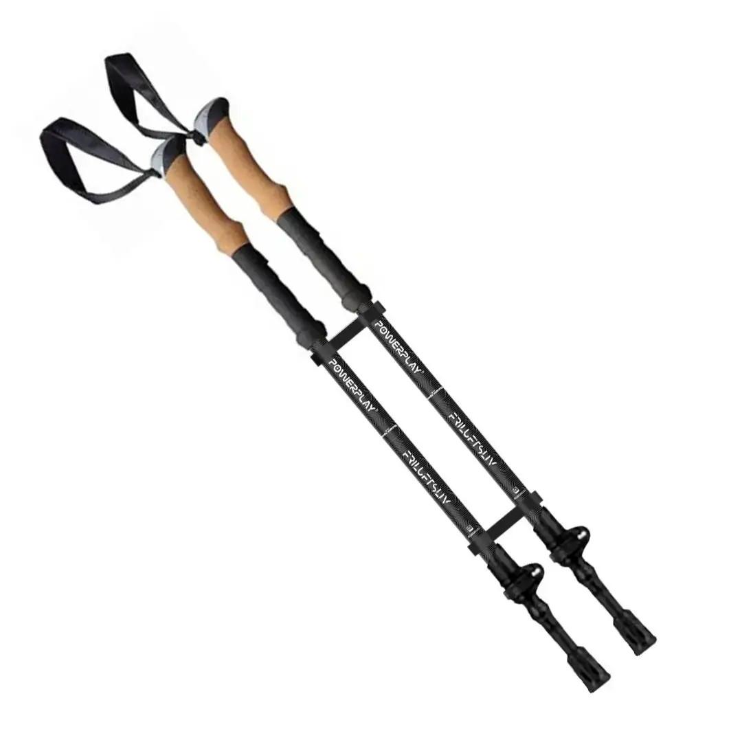 Треккинговые палки PowerPlay Friluftsliv 9107 пара 80-135 см Черный/Белый (50001061)