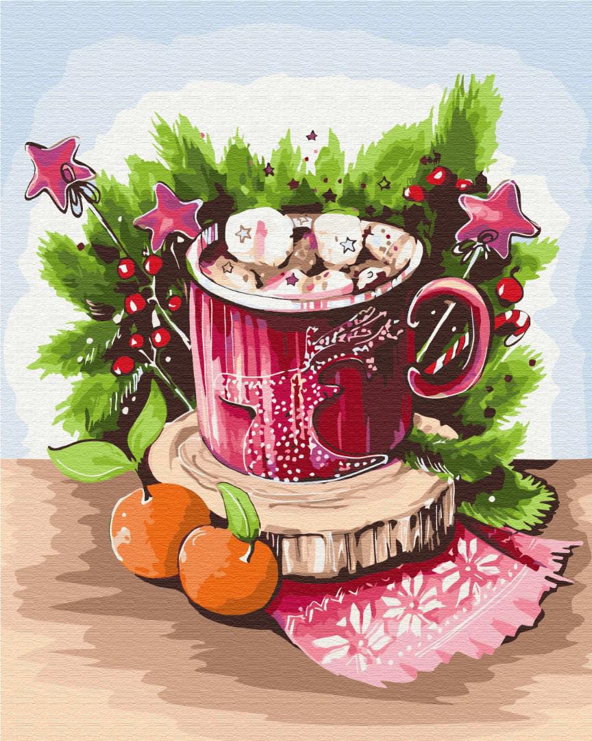 Картина по номерам Brushme Маршмеллоу в чашке 40х50 см (BS52744)