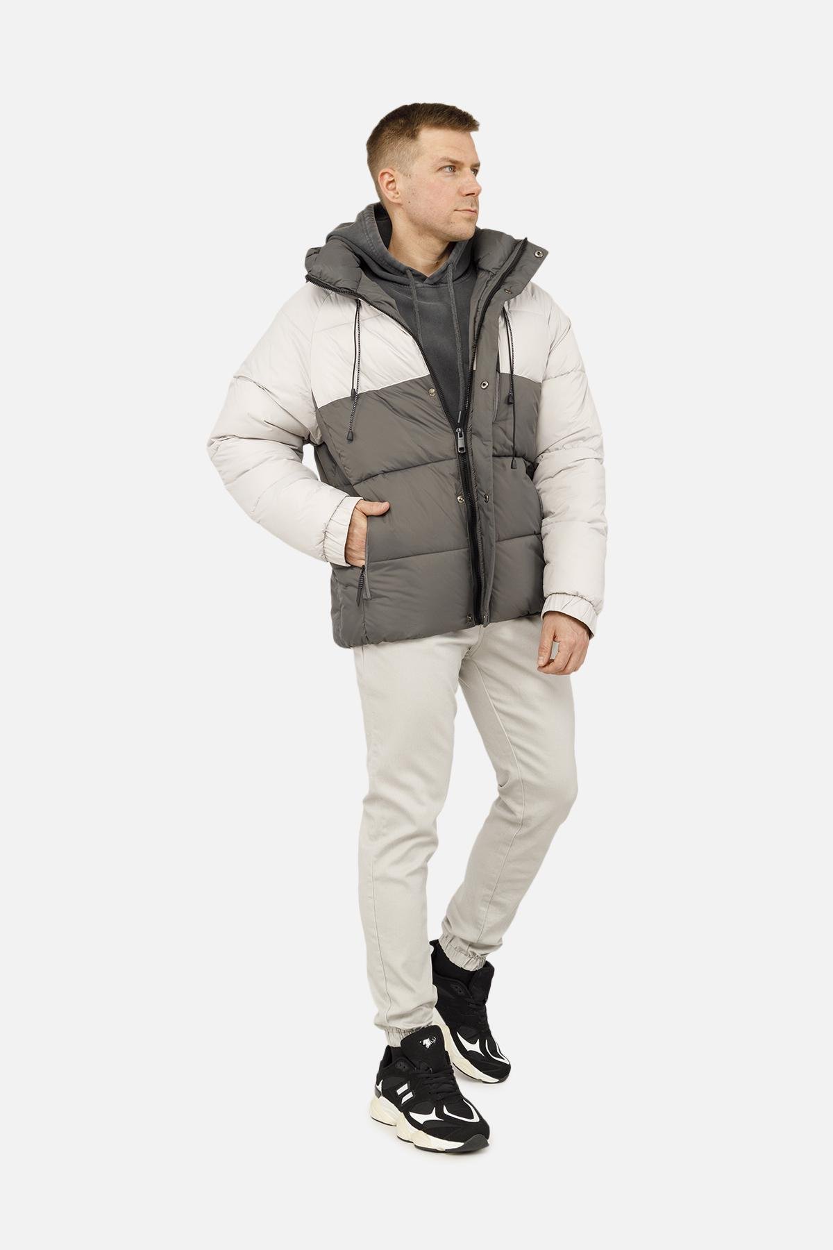 Куртка мужская ЦБ-00254611 р. 52 Серый (28422216) - фото 2 Куртка мужская ЦБ-00254611 р. 52 Серый (28422216) - фото 2