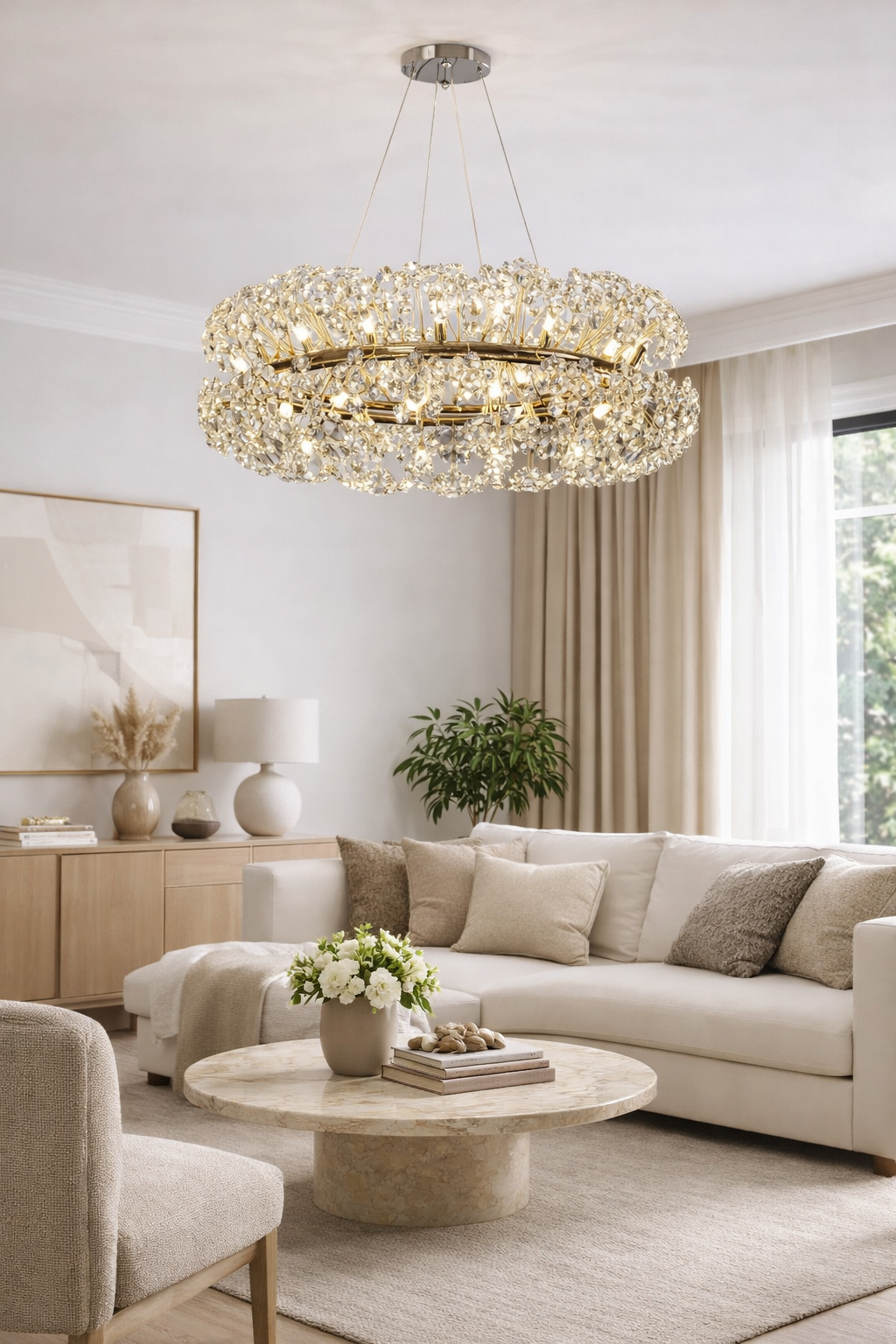 Люстра crystal Bloom Ring на 20 ламп G9 (2055/800GD)