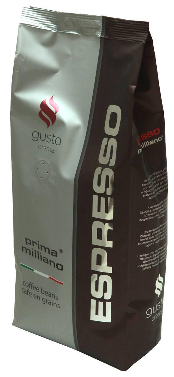 Кофе зерновой Prima Milliano Gusto Crema 1 кг Коричневый