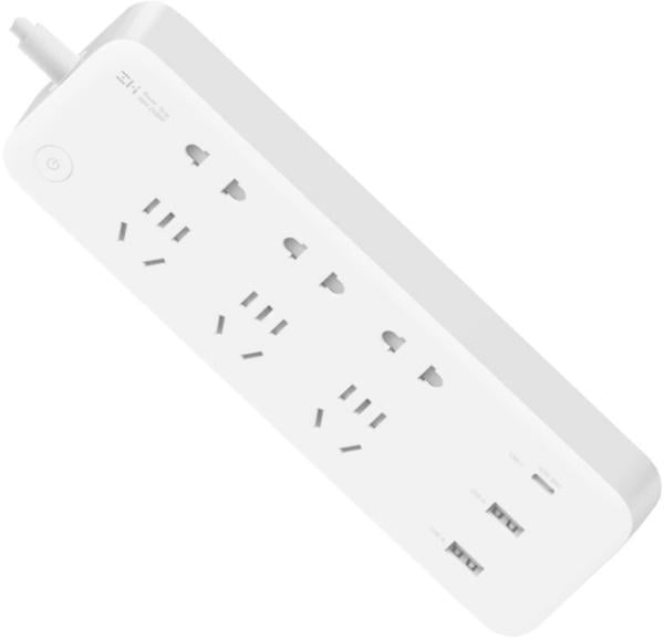 Фільтр-подовжувач мережевий MiJia Mi Home ZMI Power Strip CPX01 6 розеток + 2 USB-port + 1 USB-C port 65 Вт White (CXP01)
