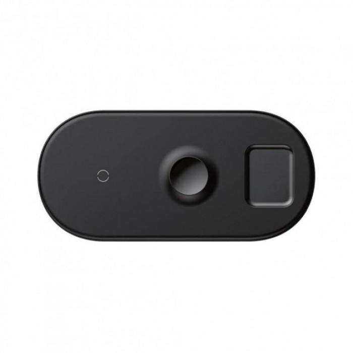 Бездротовий зарядний пристрій Baseus Smart 3-в-1 для Phone+Watch+Pods Чорний