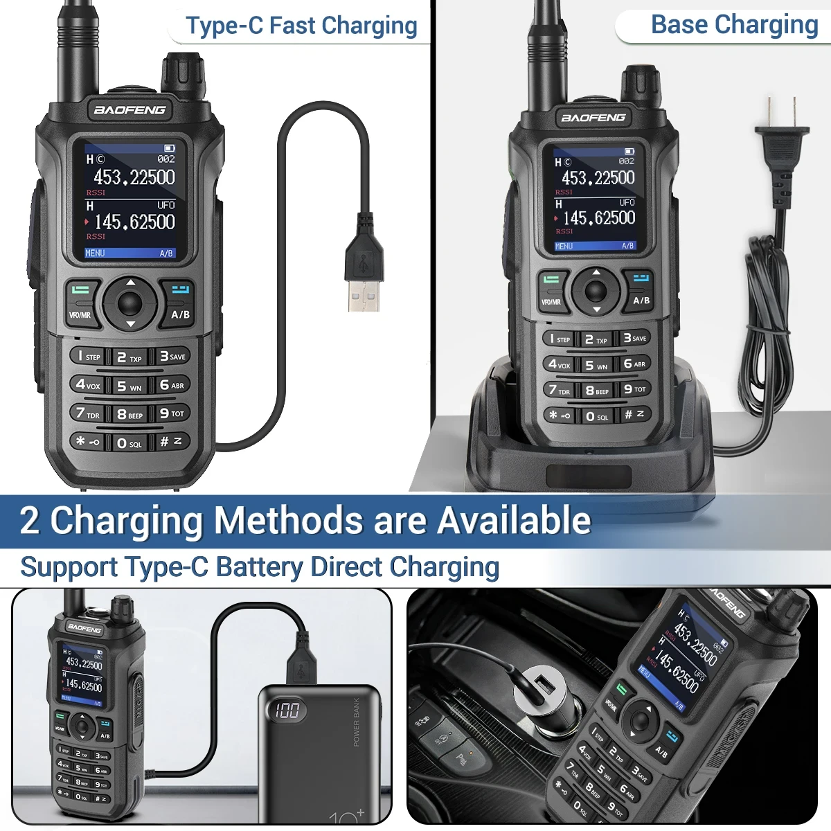 Рація Baofeng UV-21 PRO V2 заряджання type-C до 20 км Grey - фото 7