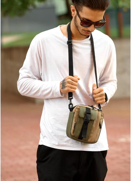Чоловіча сумка-месенджер Sambag тканинна через плече Хакі (902017617) - фото 3 Чоловіча сумка-месенджер Sambag тканинна через плече Хакі (902017617) - фото 3