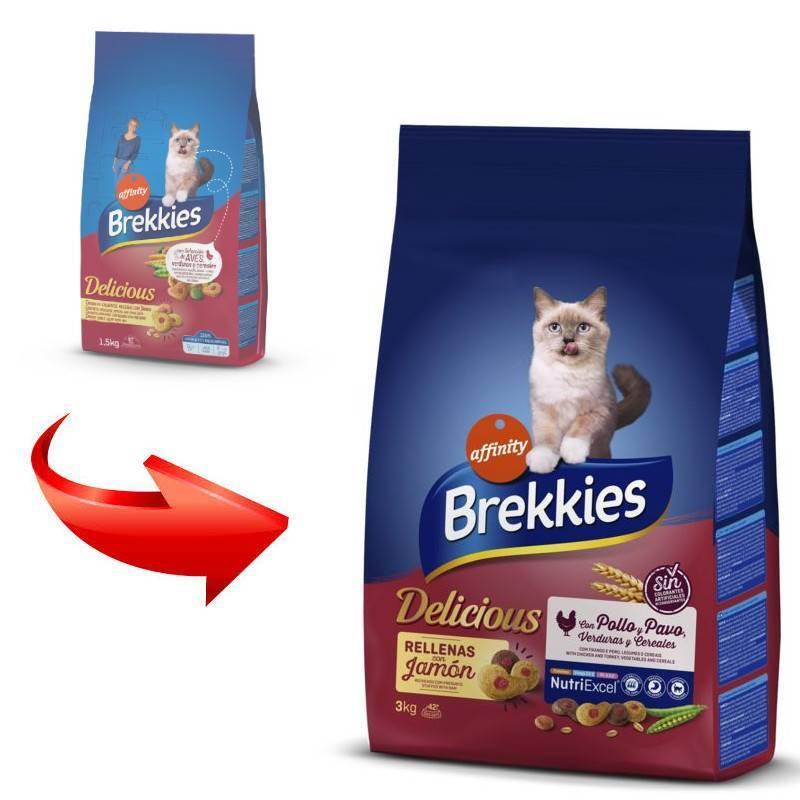 Корм сухий для котів Brekkies Cat Delice Meat з куркою перепілкою і шинкою 20 кг (11237325) - фото 2