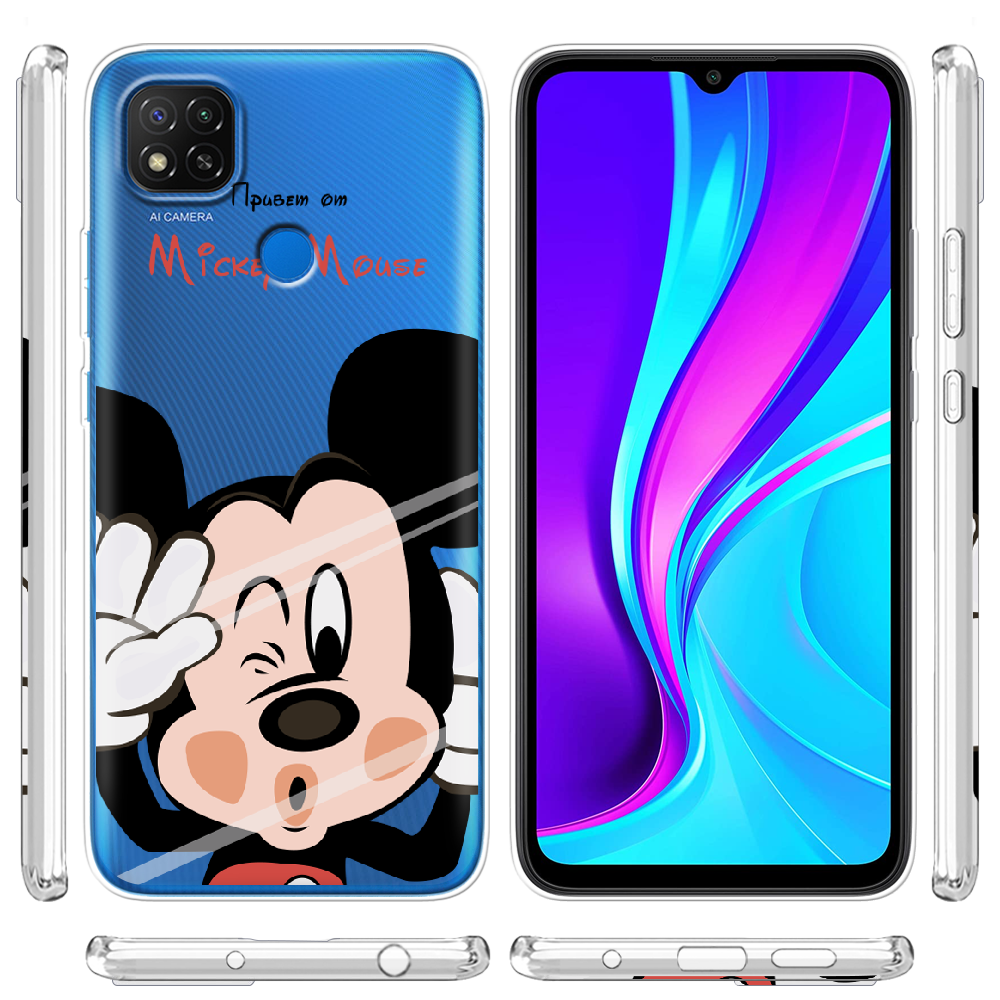 Чехол Boxface Xiaomi Redmi 9C Mister M Прозрачный силикон (40879-cc58-40879) - фото 3