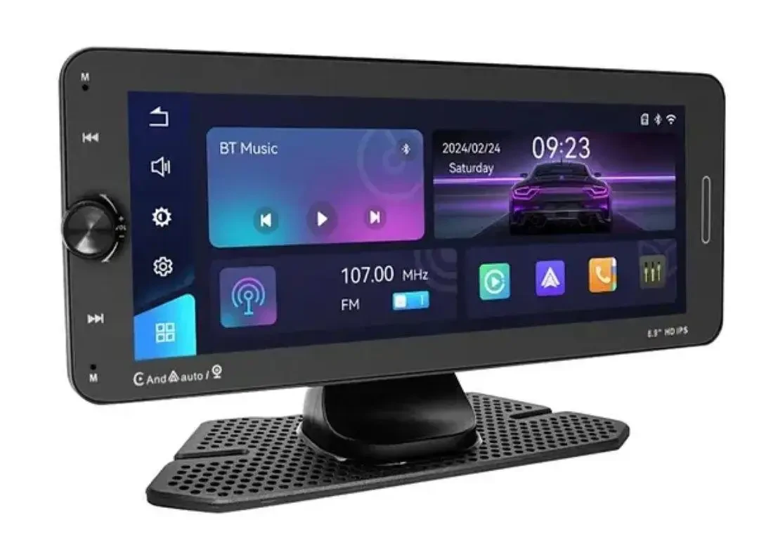 Экран портативный на торпеду 601W Carplay 7" сенсорный беспроводной (9494)