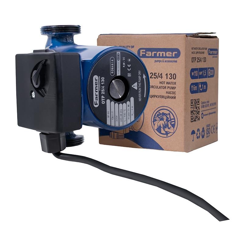 Насос циркуляционный Farmer 25/4-130 71 Вт H 4 м Q 40 л/мин