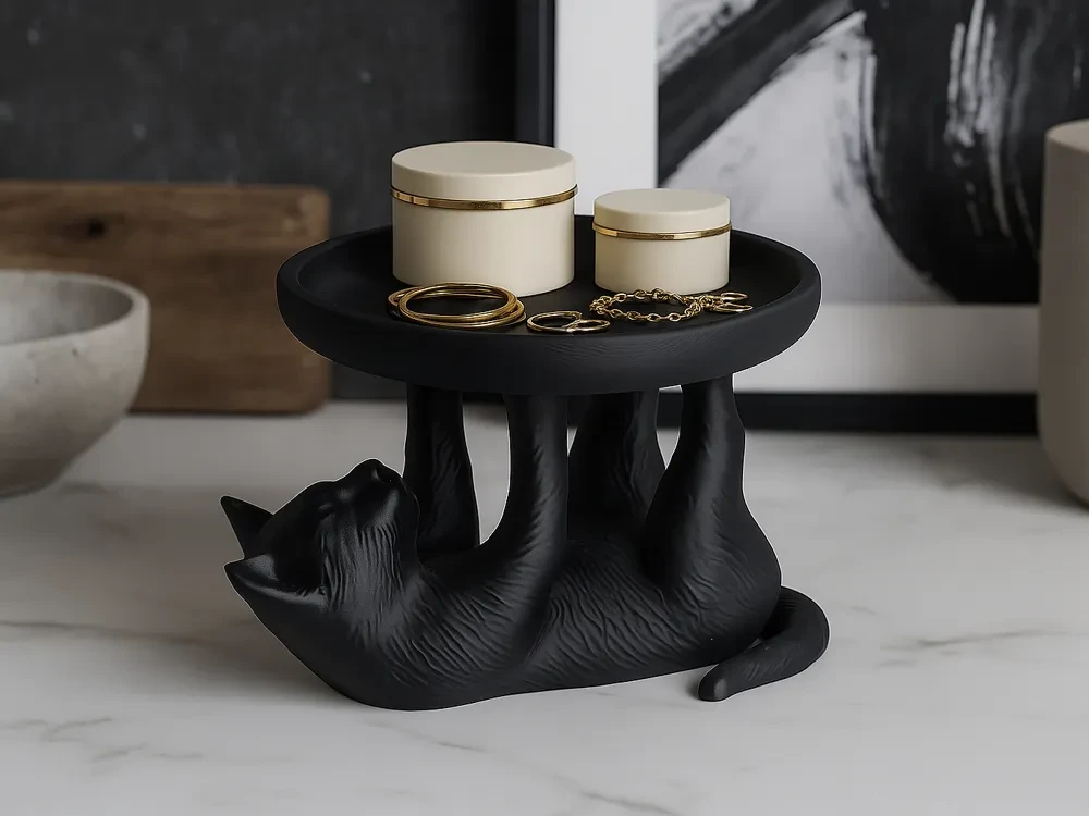 Подставка для мелочей Черный кот Подставка для мелочей Черный кот