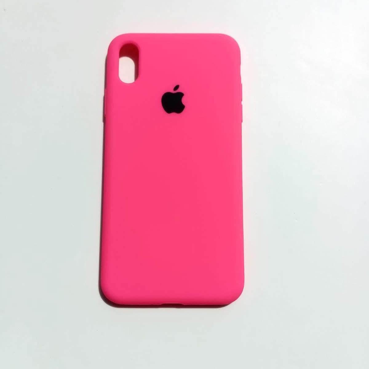 Чехол Silicone Case для Apple iPhone XS Max Neon Pink