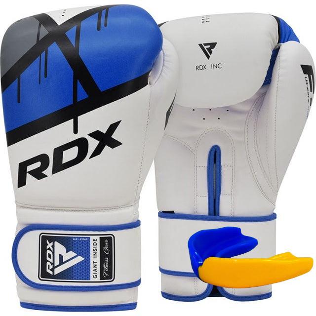 Боксерские перчатки RDX F7 Ego 14 унций капа в комплекте Blue (3019811941)