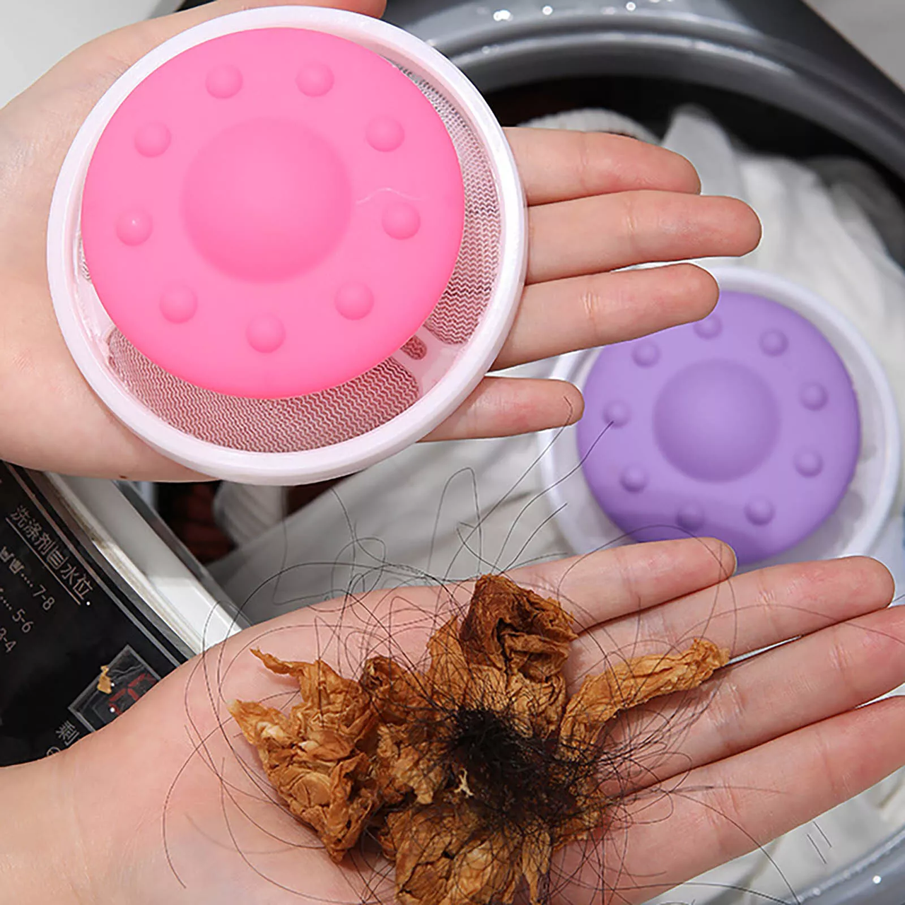 Фильтр-мешок для сбора мусора и ворса в стиральную машину 1 шт. Розовый - фото 7 Фильтр-мешок для сбора мусора и ворса в стиральную машину 1 шт. Розовый - фото 7