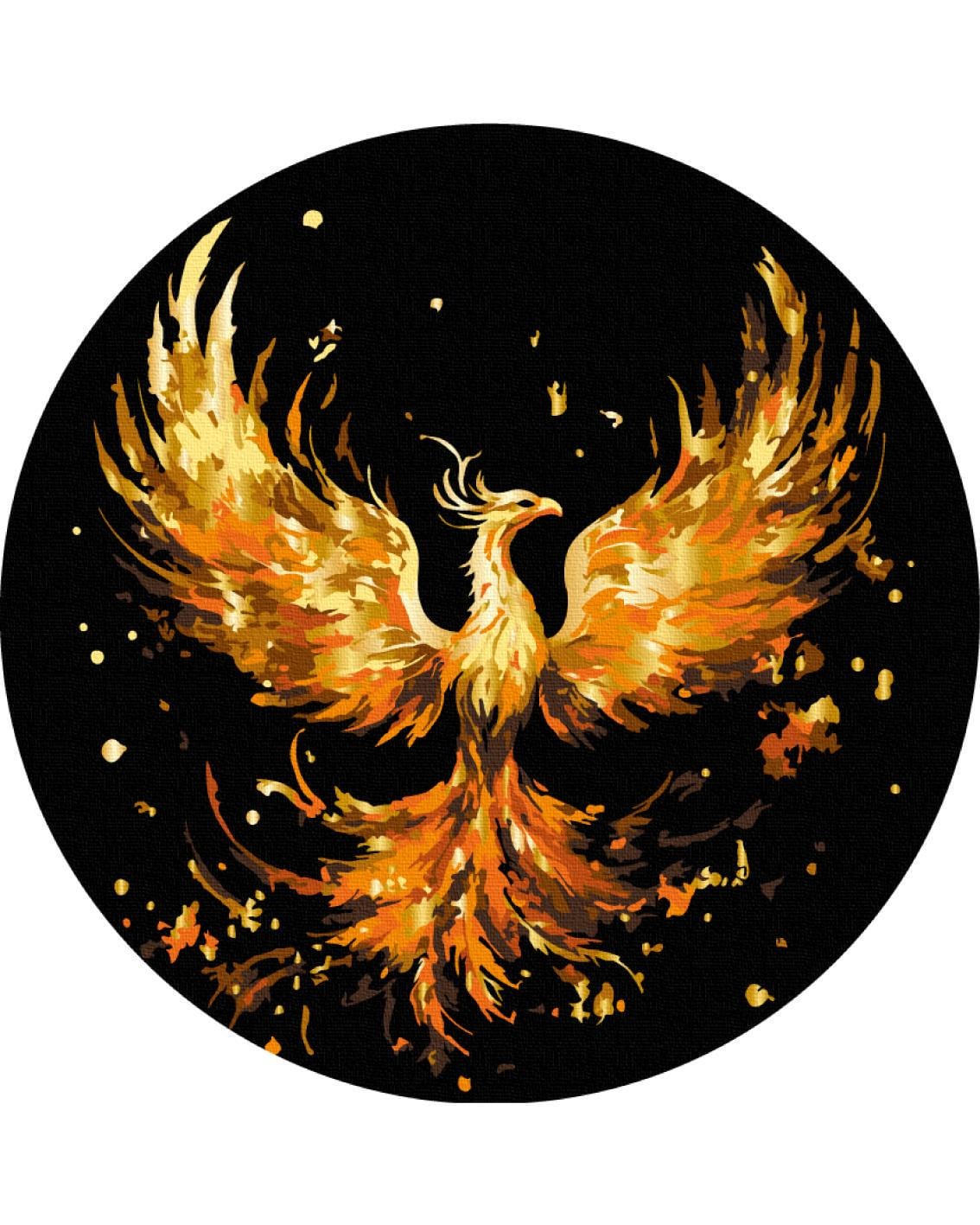 Картина по номерам Brushme Огненный феникс d 30 см (RCB00125M)