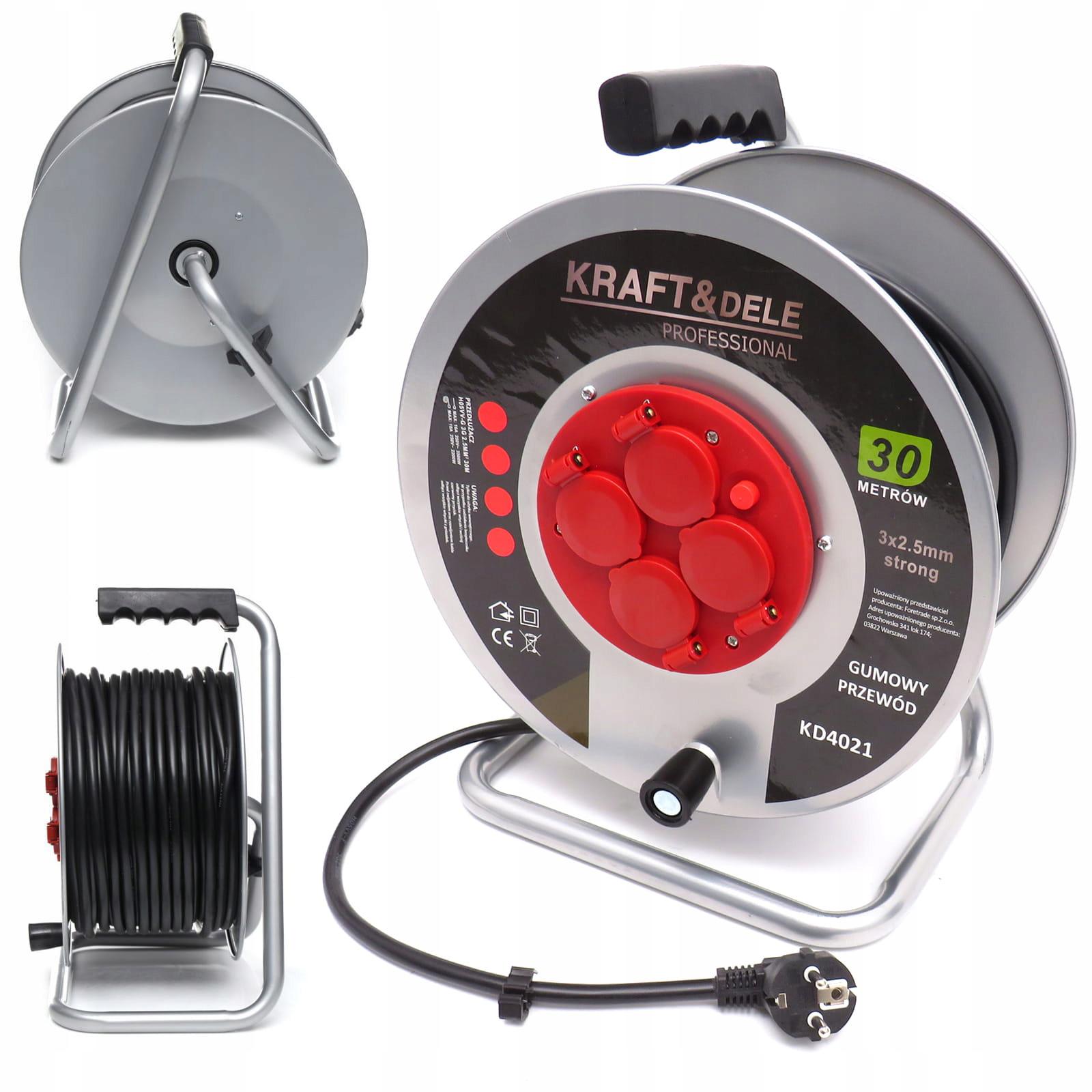 Удлинитель на катушке KraftDele 30M KD4021 - фото 2