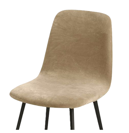 Чехол на стул скандинавский бархатный велюр Темно-бежевый (2364181052)