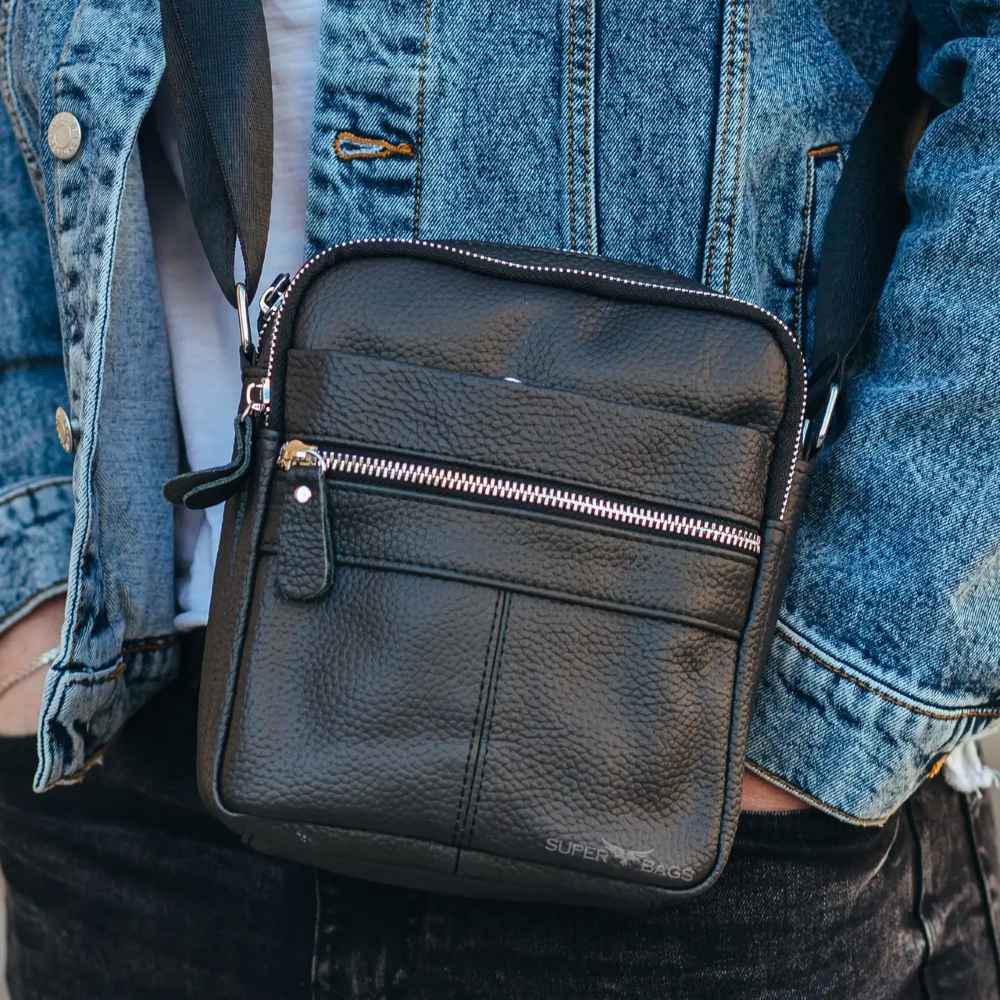 Сумка шкіряна через плече Tiding Bag M8009-3A