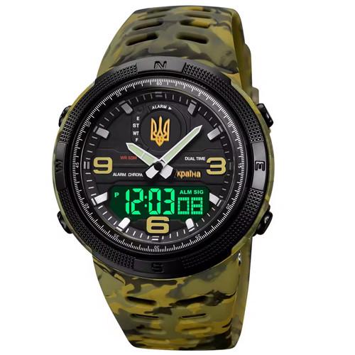 Наручний годинник Skmei Ukraine 55611655CMGNBK Army Green Camo/Black (2280745240)