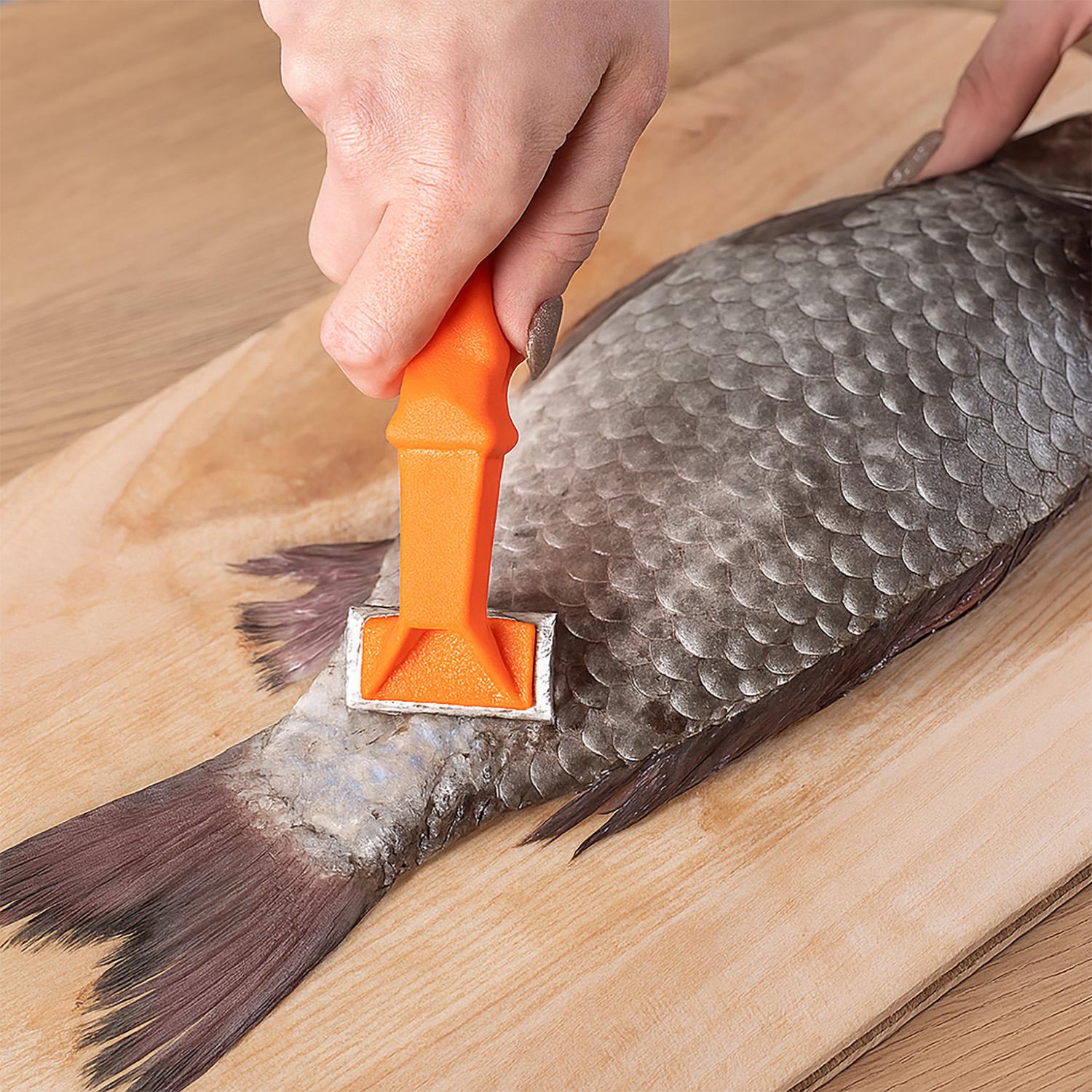 Рыбочистка с ручкой 15,5 см Оранжевый - фото 7 Рыбочистка с ручкой 15,5 см Оранжевый - фото 7