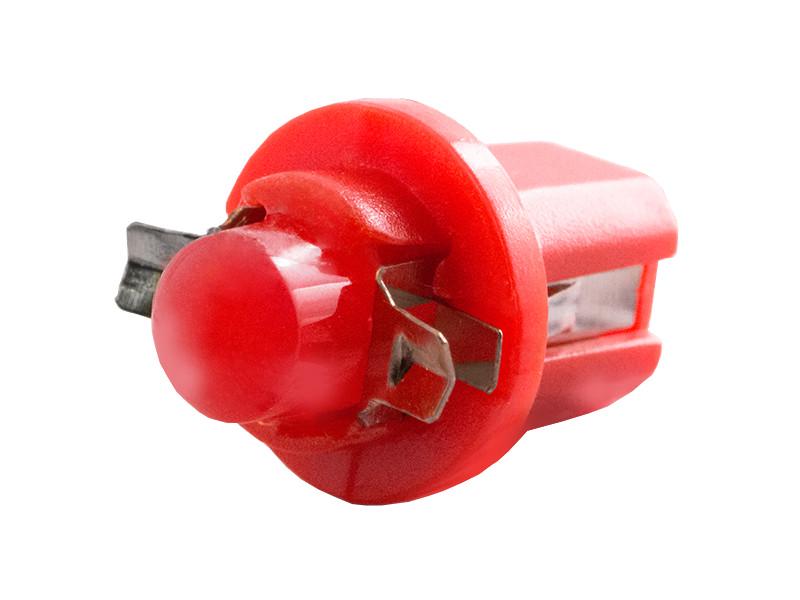 Автолампа светодиодная T5 W1,2W B8,5d 12 В COB Красный (2470)