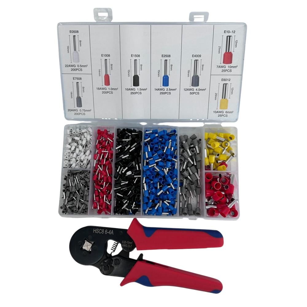 Набор гильзовых наконечников с обжимными клещами HSC8 для опрессования проводов 1200 шт. (2577288651) - фото 3 Набор гильзовых наконечников с обжимными клещами HSC8 для опрессования проводов 1200 шт. (2577288651) - фото 3