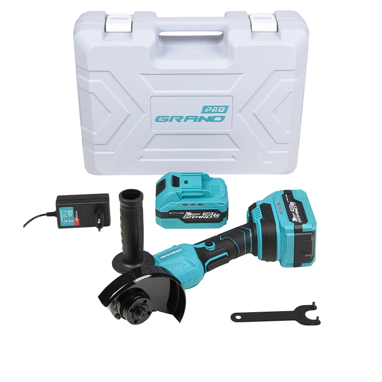 Болгарка аккумуляторная Grand МШУ-125/20BL бесщеточная в кейсе 2 аккумулятора (42315)