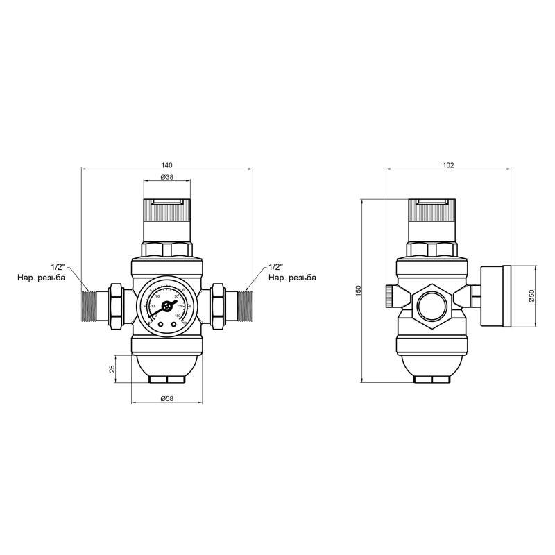 Фильтр SF128W15 SD FORTE с редуктором 1/2 (SF128W15) - фото 2