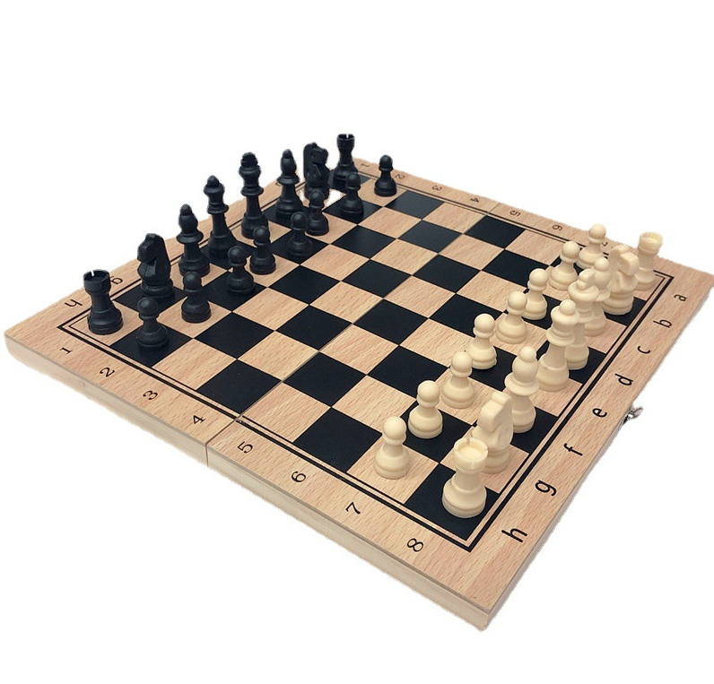 Нарди дерев'яні Xinliye 3в1 фігурки пластикові, розмір шахівниці 29x29х2 см (CH-W7782)