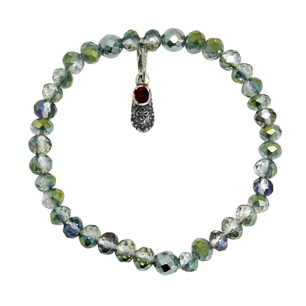 Браслет чеське скло з черевичком Спиридона градієнт (30823306)