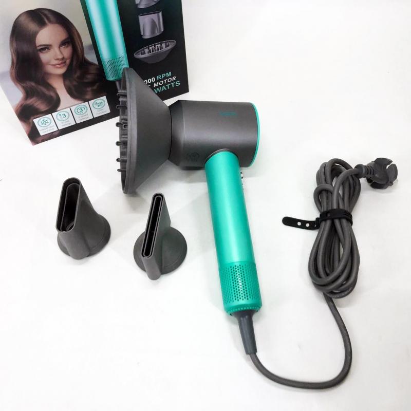 Фен для волос VGR V-440 профессиональный 1400 Вт Green (tf7291) - фото 20 Фен для волос VGR V-440 профессиональный 1400 Вт Green (tf7291) - фото 20