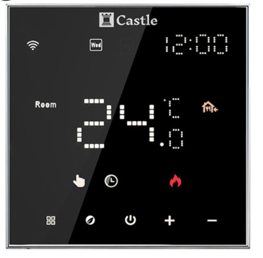 Терморегулятор программирования Castle AC602H с функцией WI-FI Черный (546)