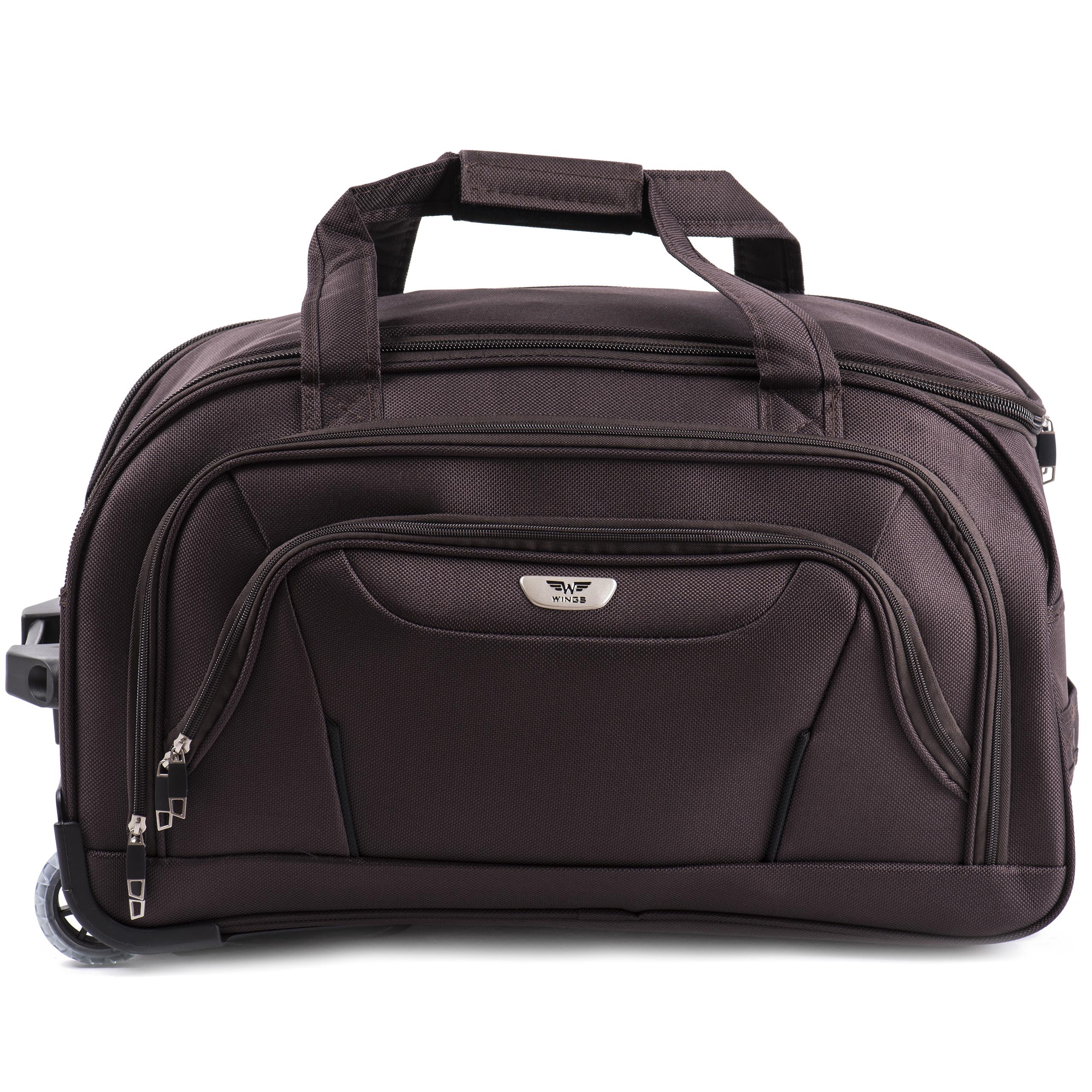 Сумка дорожня Wings c1055 50 л на 2 колесах Коричневий (10228289) - фото 9 Сумка дорожня Wings c1055 50 л на 2 колесах Коричневий (10228289) - фото 9