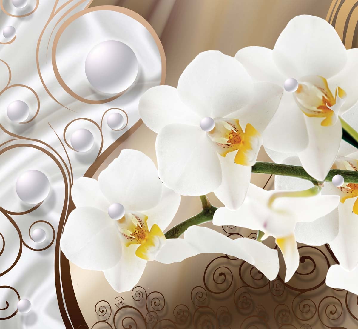 Фотообои WS Wallpaper 3D орхидеи 294x270 см (225)