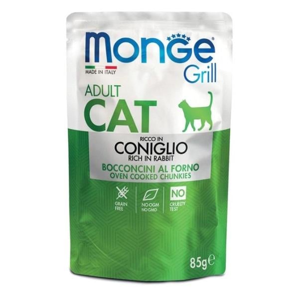 Корм для кошек влажный Monge Cat Grill Wet кролик 85 г (000025749)