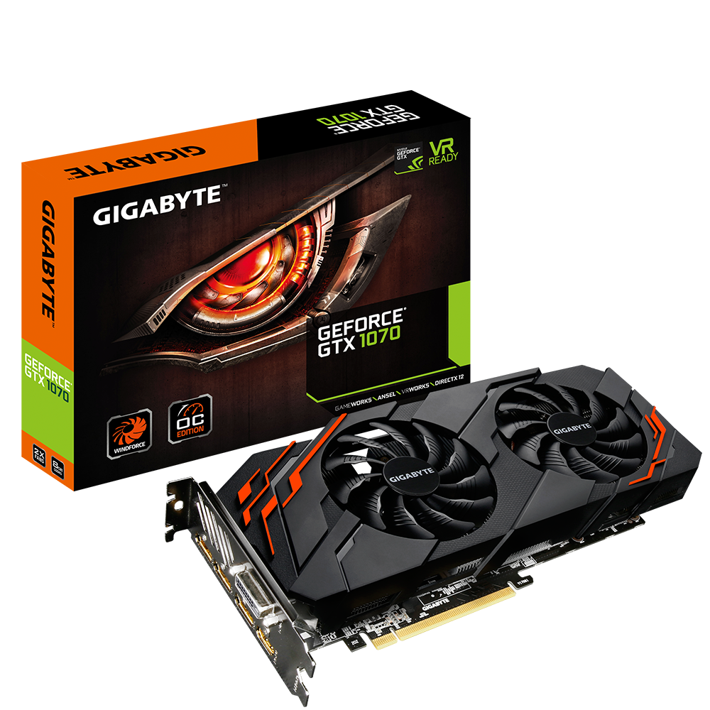 Відеокарта Gigabyte GeForce GTX 1070 WINDFORCE OC (1336)