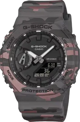 Наручные часы мужские Casio G-Shock GA-2100CM-8A ударопрочные с карбоновым корпусом/водозащитой 200 м/подсветкой Черный (3050971670)