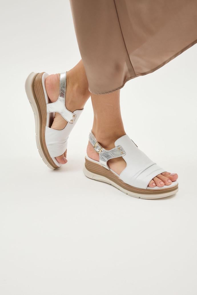 Босоножки женские LONZA кожаные р. 38 Белый (199968)