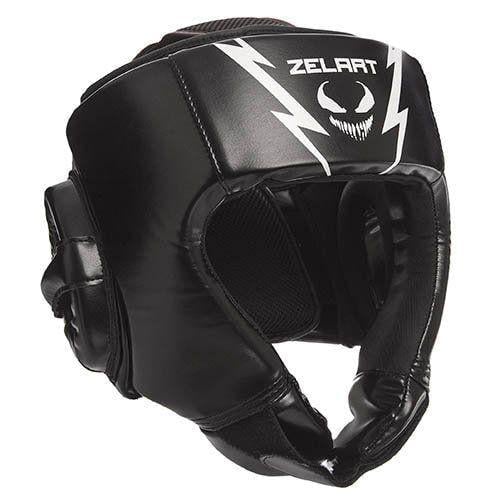 Шлем боксерский Zelart BO-1371 открытый XL Черный/Белый (37363095)