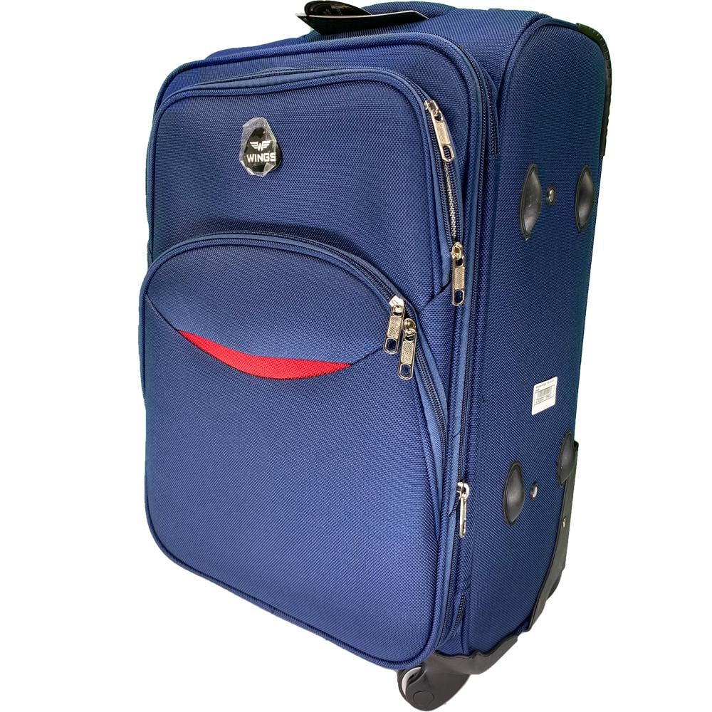 Валіза з тканини Wings 1708-4к S+ Синій Валіза з тканини Wings 1708-4к S+ Синій