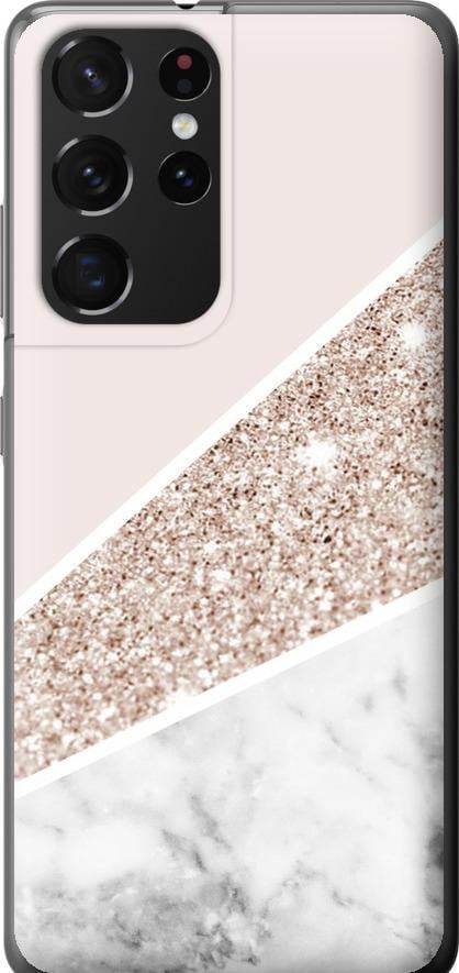 Чехол на Samsung Galaxy S21 Ultra (5G) Пастельный мрамор (4342u-2116-42517)