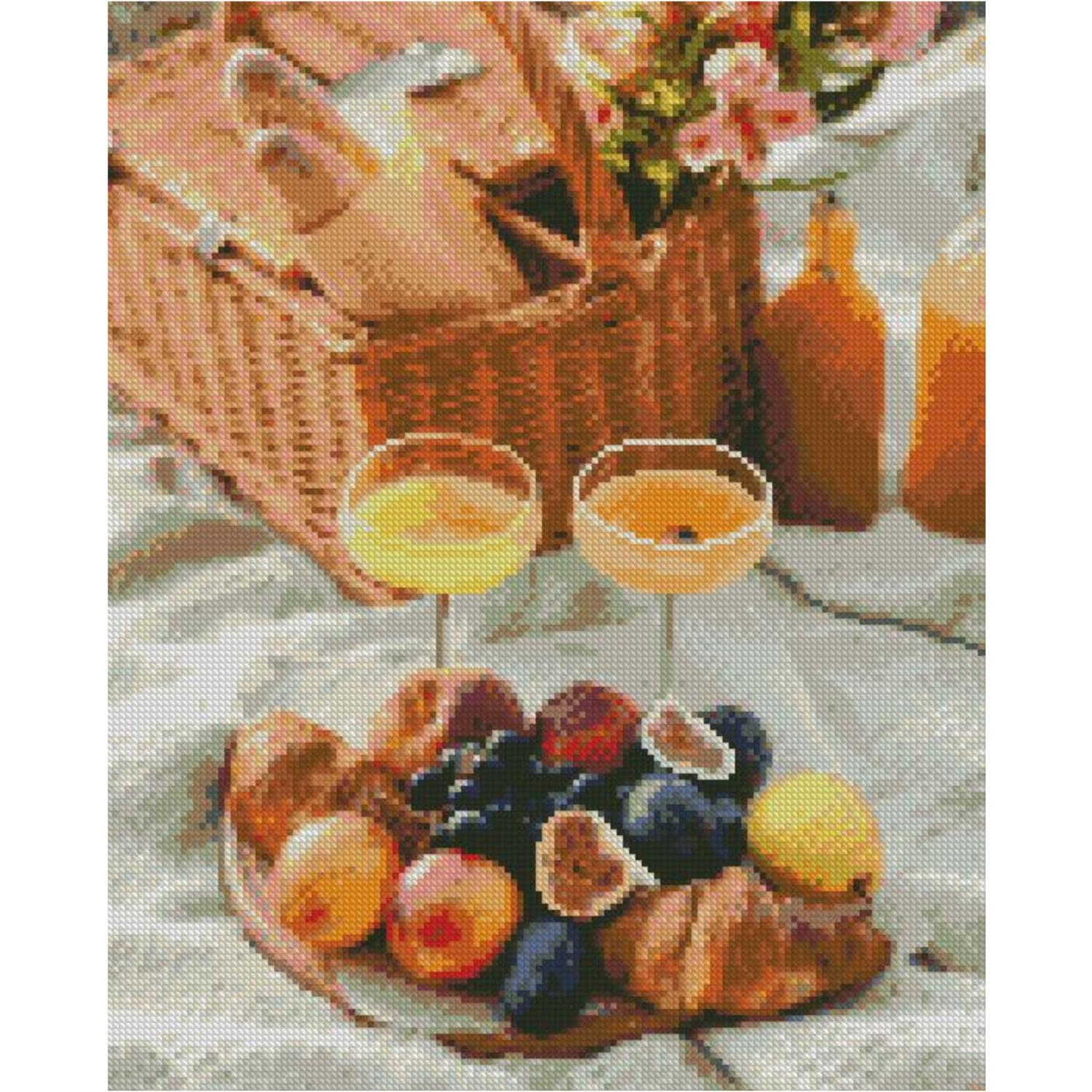 Алмазная мозаика Strateg Премиум Французский пикник 40x50 см (FA40912)