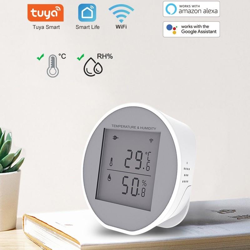 Датчик температури та вологості Tuya Wifi смарт з екраном сигналізація та повідомлення про зміну температури журнал вимірювань - фото 5 Датчик температури та вологості Tuya Wifi смарт з екраном сигналізація та повідомлення про зміну температури журнал вимірювань - фото 5