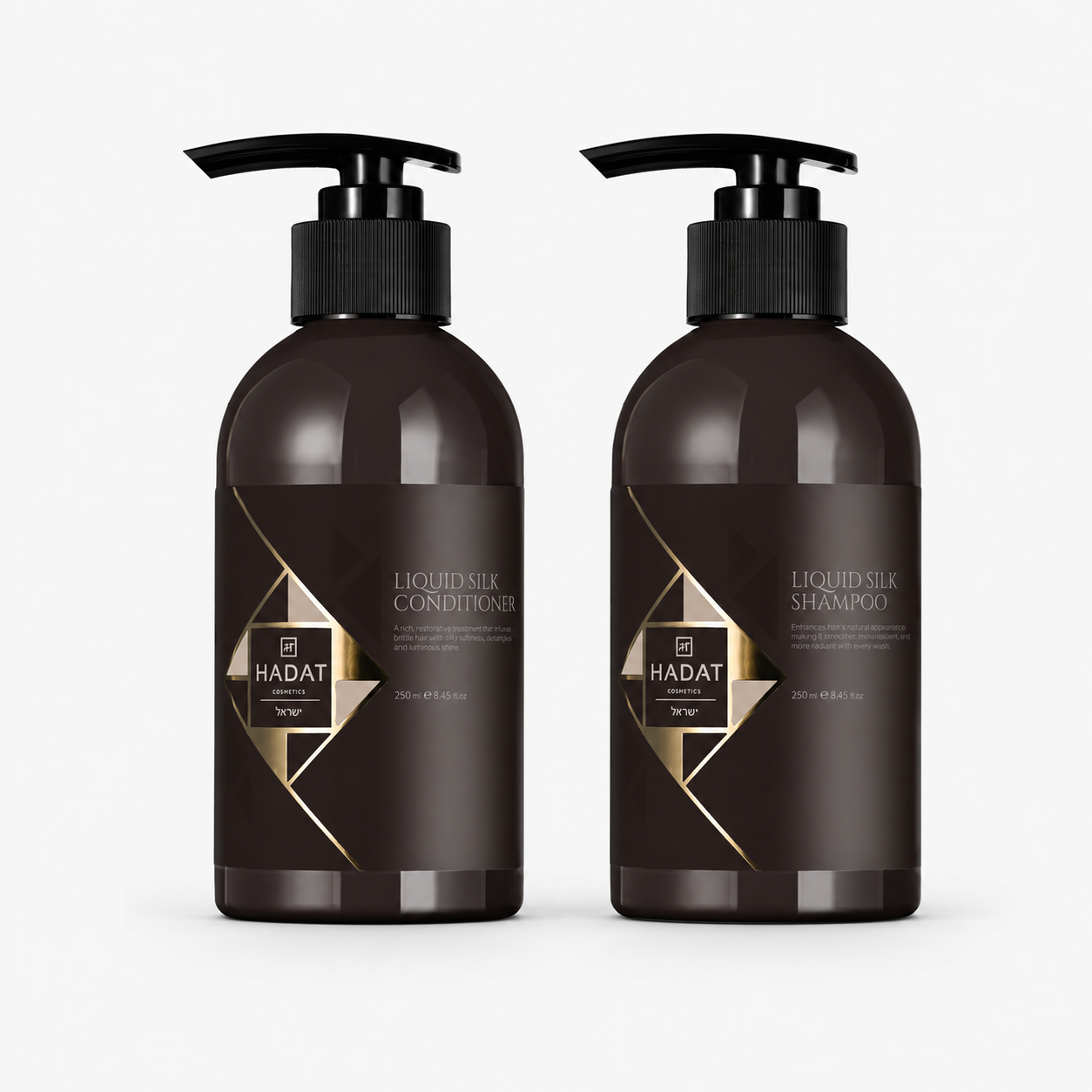 Набор для блеска и гладкости Hadat Cosmetics Liquid Silk Shine Duo/шампунь Liquid Silk 250 мл/кондиционер Liquid Silk 250 мл