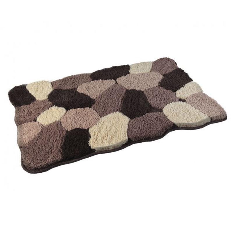 Килимок у ванну кімнату AWD 2160780 мікрофібра під камінь 50х80 см Коричневий (meg669)