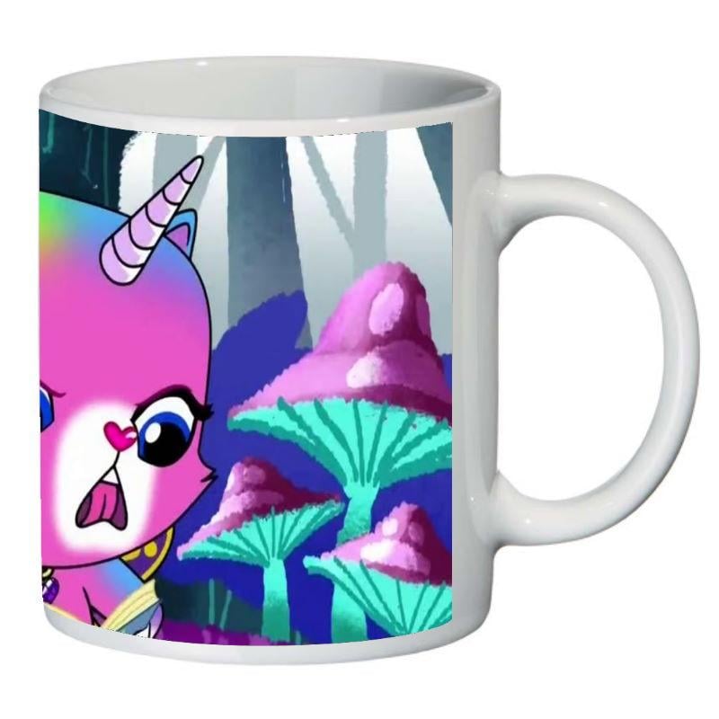 Кружка с принтом SuperCup Радужно бабочковая единорожная кошка (SC-Rainbow Butterfly Unicorn Kitty-008)