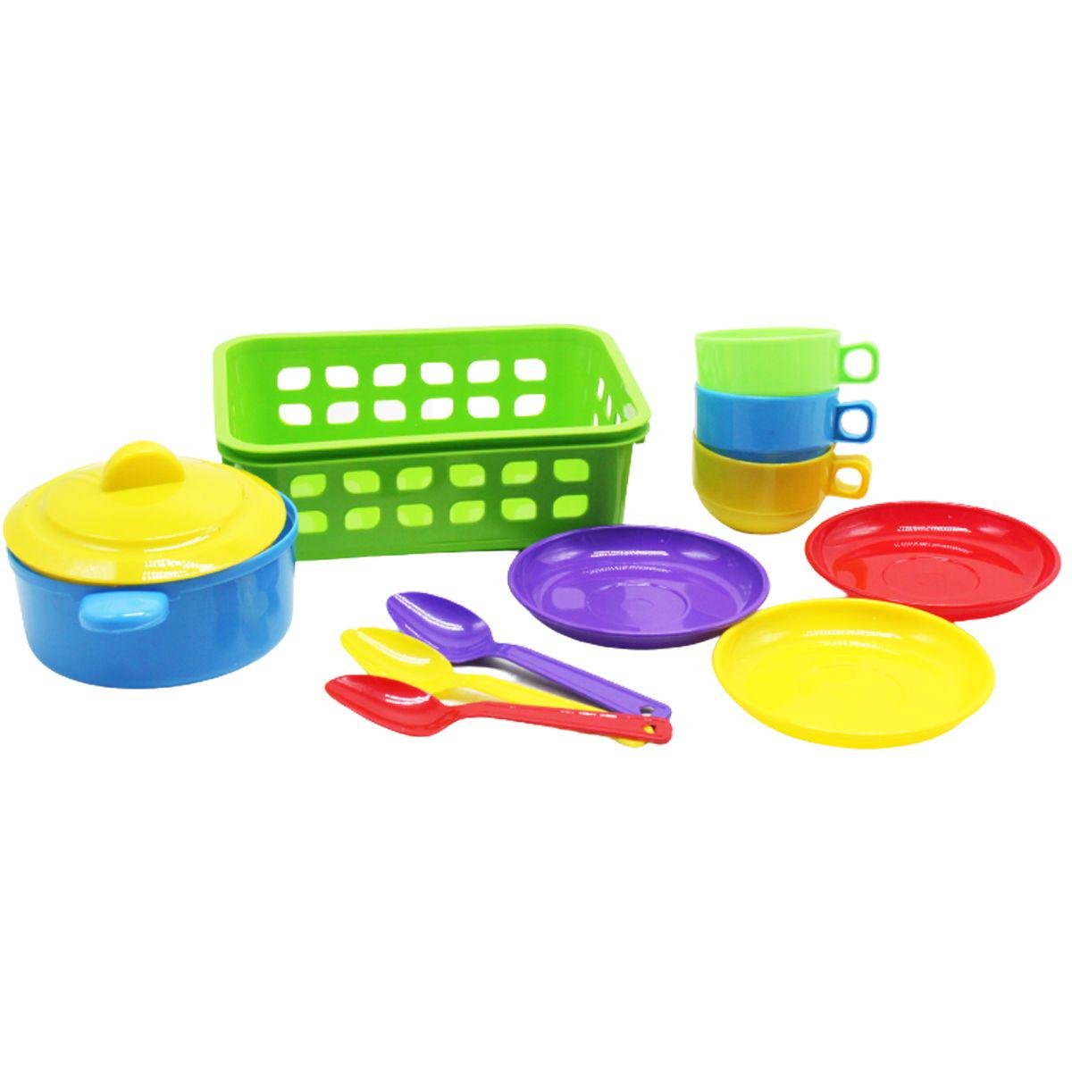 Набор посуды в корзинке Kitchen play set (214048)