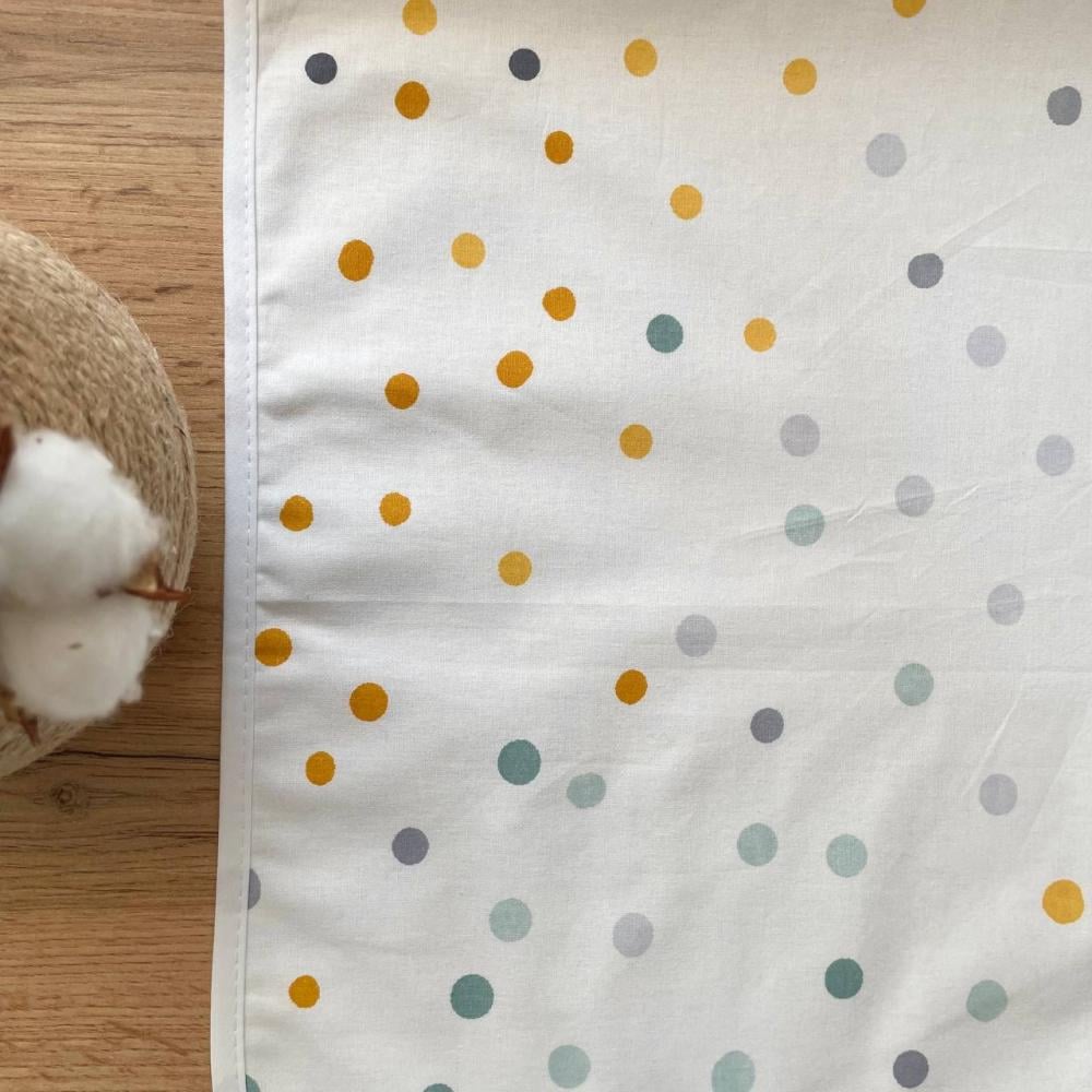 Пеленка для новорожденного Акварельный горошек непромокаемая 50х80 см Горчица (1718)