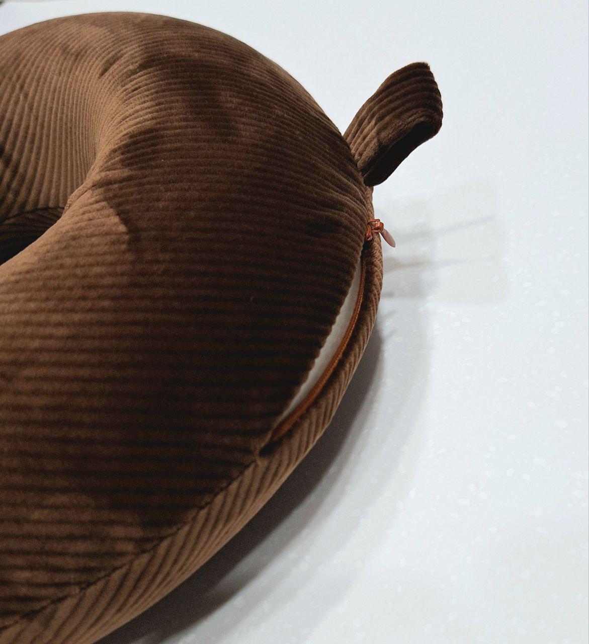 Подушка-рогалик дорожня Colorful Home з ефектом пам'яті Коричневий (721) - фото 3 Подушка-рогалик дорожня Colorful Home з ефектом пам'яті Коричневий (721) - фото 3