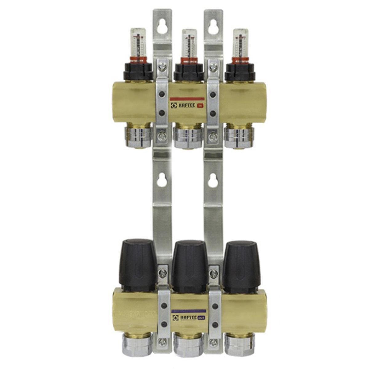Коллектор Raftec с расходомерами 1"х3 (SW-56996)